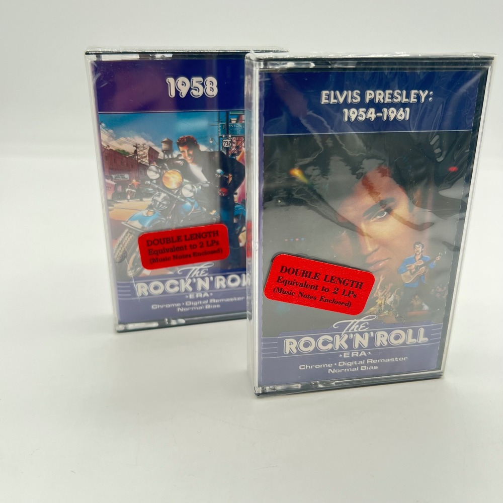 Elvis‎ Presley 1954-1961 & 1958 The Rock N Roll Era Cassette Tapes SEALED